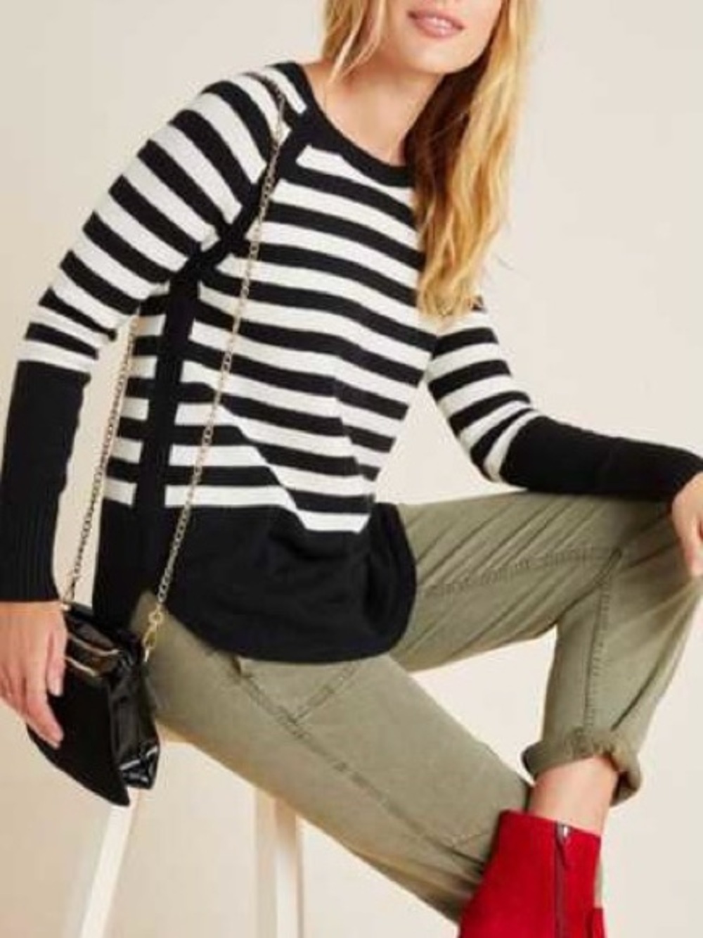 NWT Anthropologie Rebekah Striped Tunic Sweater M